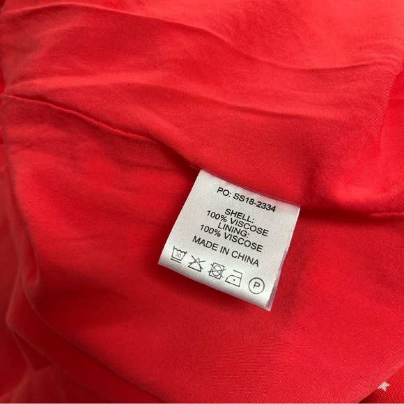 Hush Kaia Dress Size 12 Star Red Pink Drop Waist Relaxed Pockets Long Sleeve - Picture 10 of 11